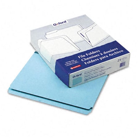 Pendaflex Pressboard Expanding File Folders- Straight Cut- Top Tab- Letter- Blue- 25/Box PE31881
